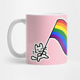 pride flag kitty Mug